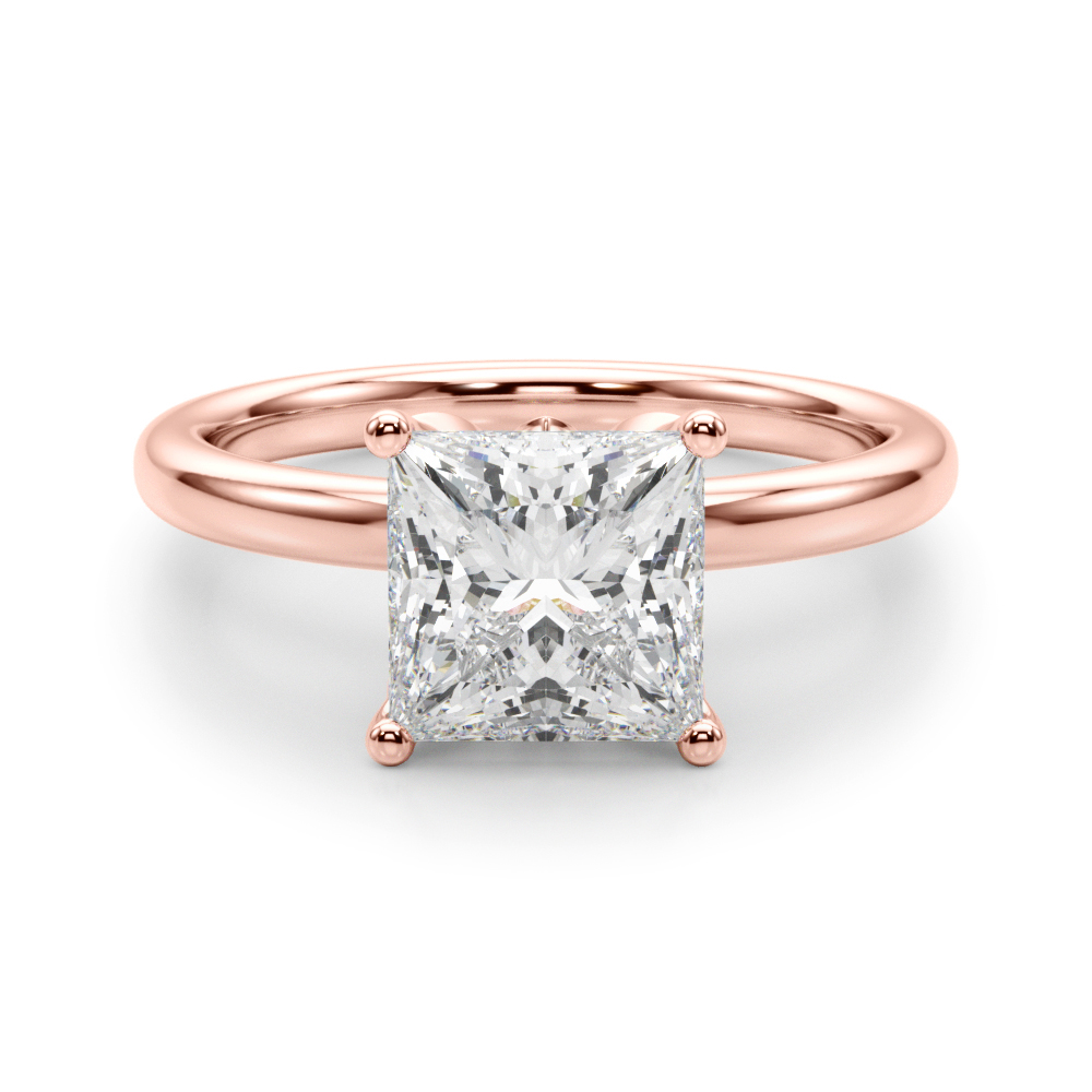 The Sofia Hidden Halo Engagement Ring, angled view