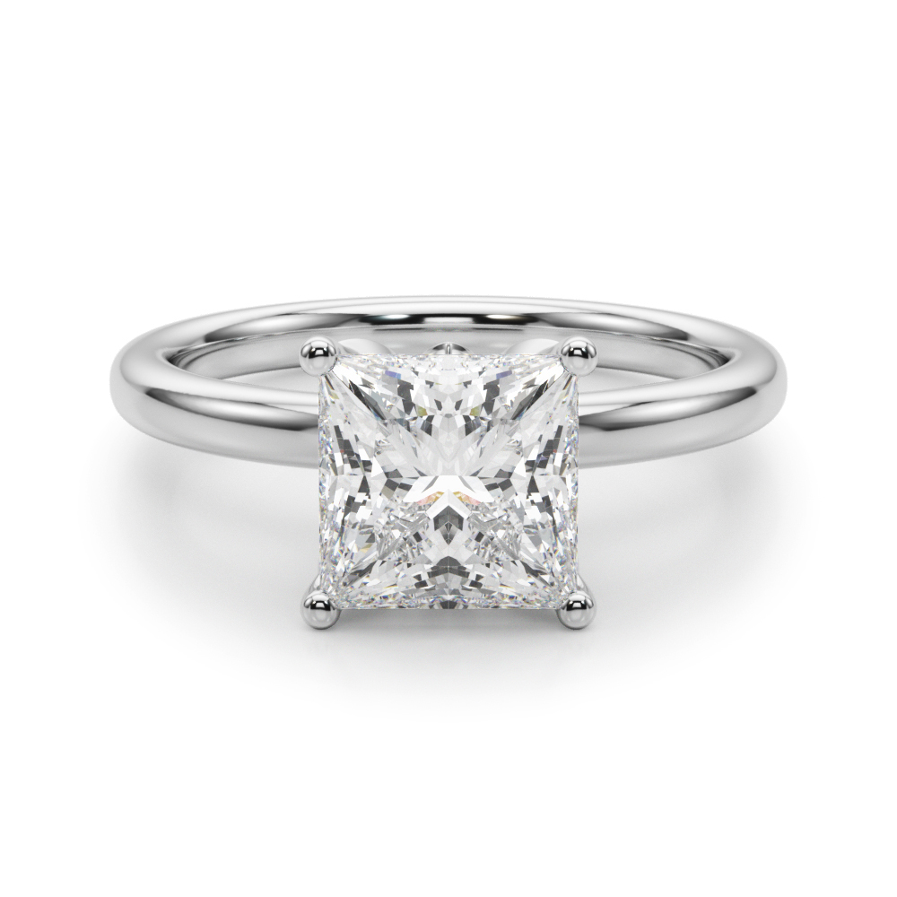 The Sofia Hidden Halo Engagement Ring, angled view