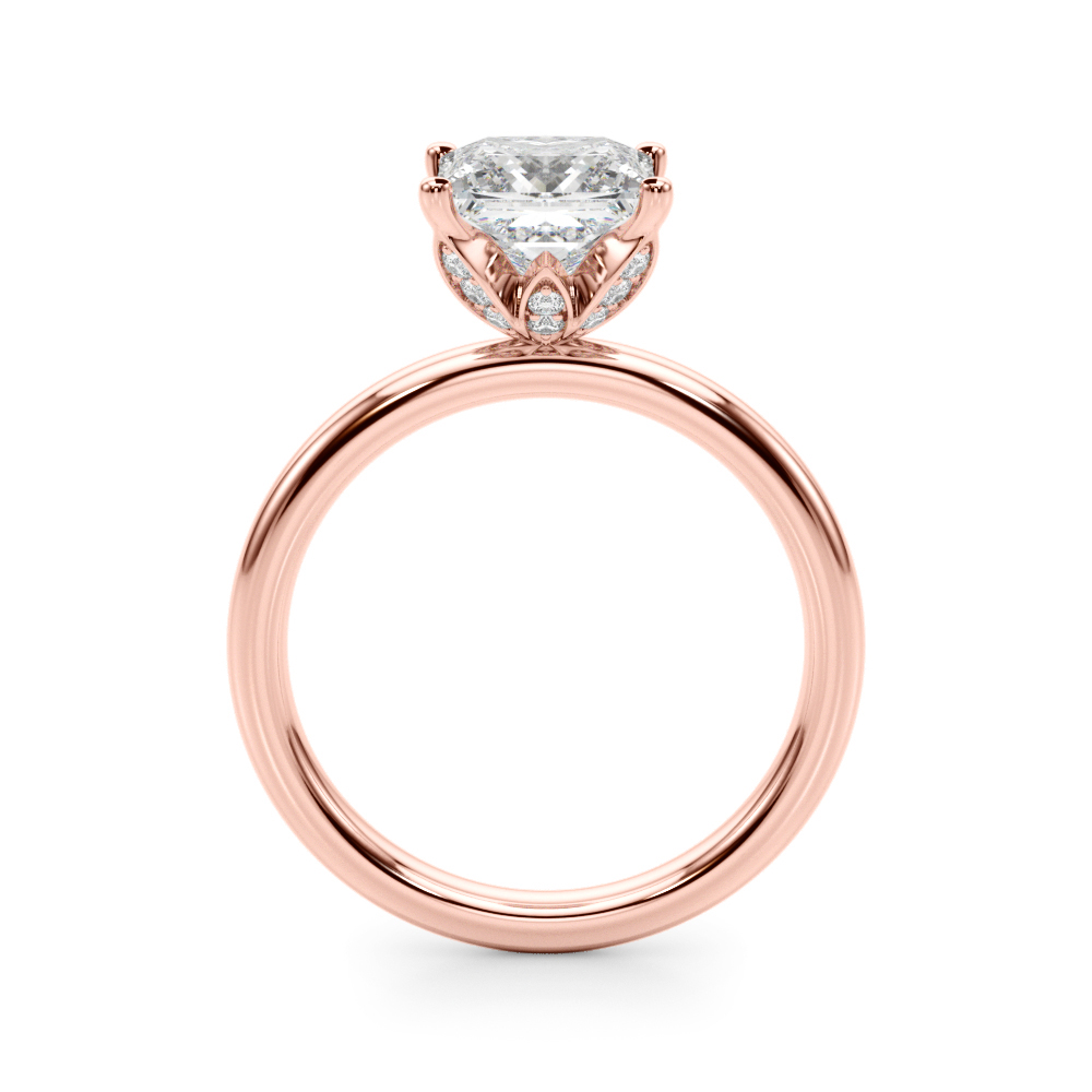 The Sofia Hidden Halo Engagement Ring, side view