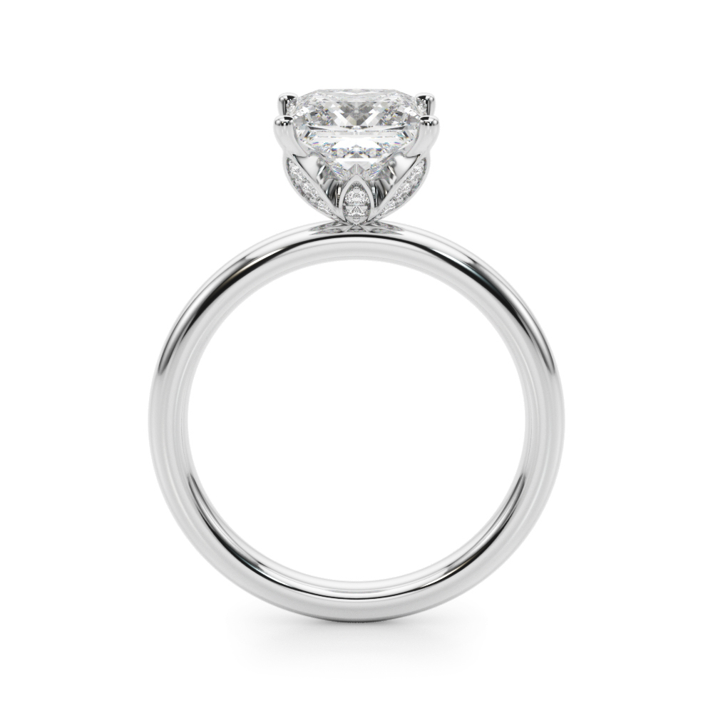 The Sofia Hidden Halo Engagement Ring, side view