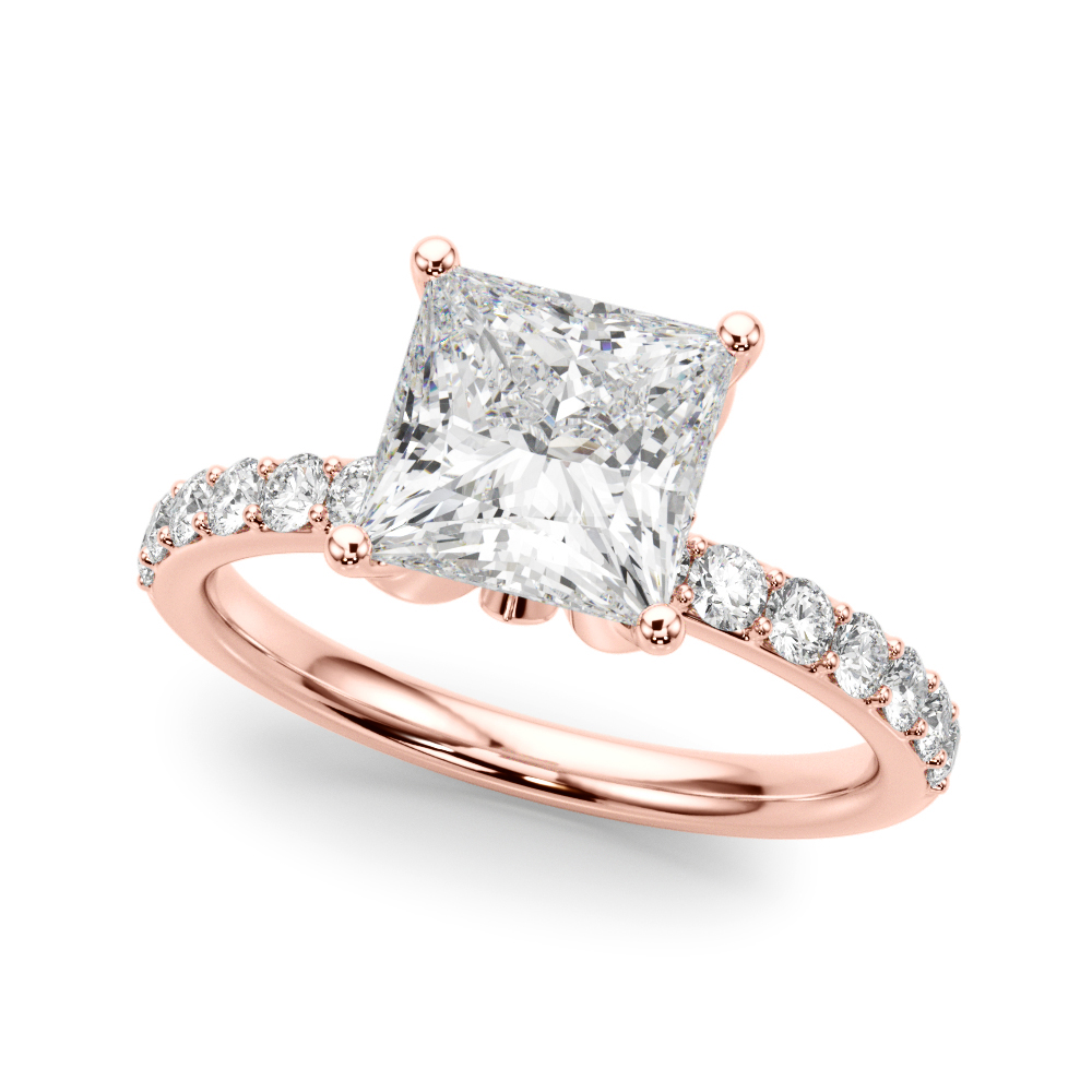The Katherine Hidden Halo Engagement Ring, front view