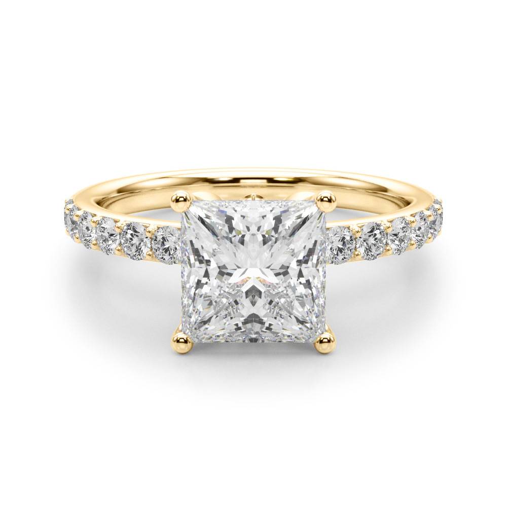 The Katherine Hidden Halo Engagement Ring, angled view