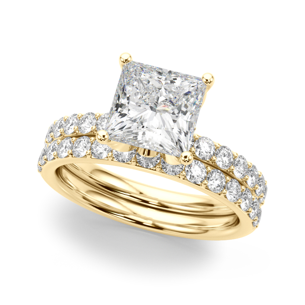 The Katherine Hidden Halo Engagement Ring, set view