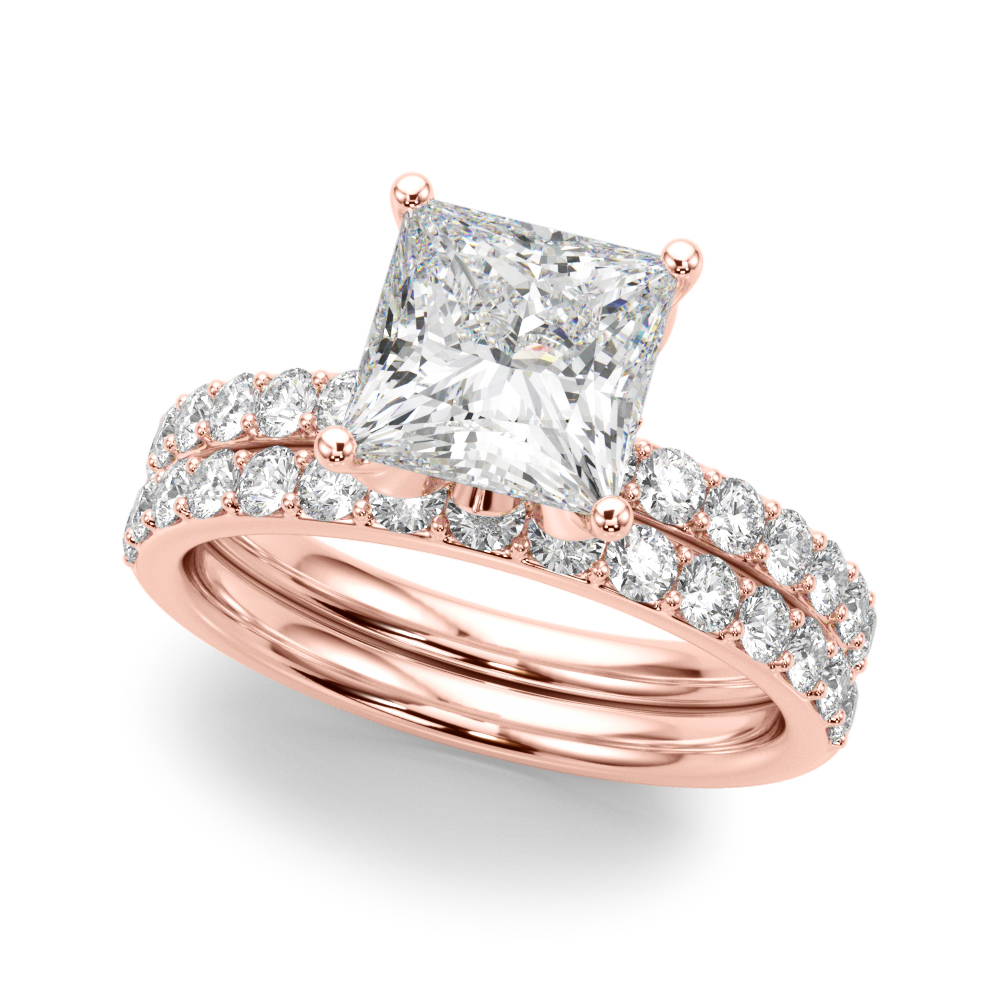 The Katherine Hidden Halo Engagement Ring, set view