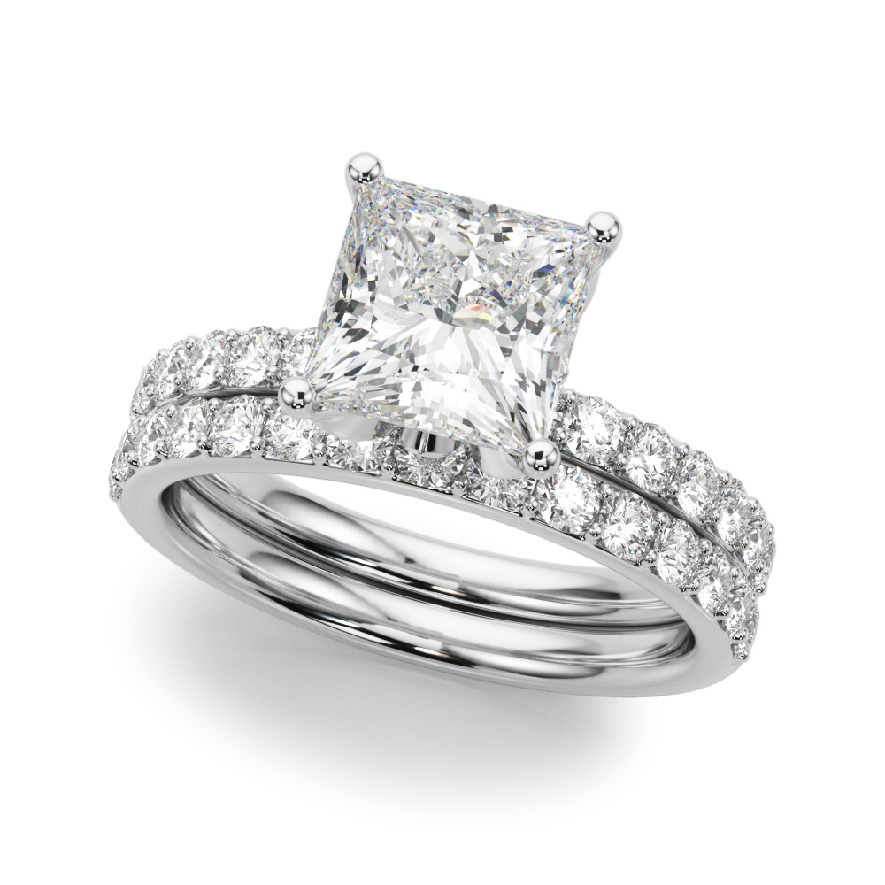 The Katherine Hidden Halo Engagement Ring, set view