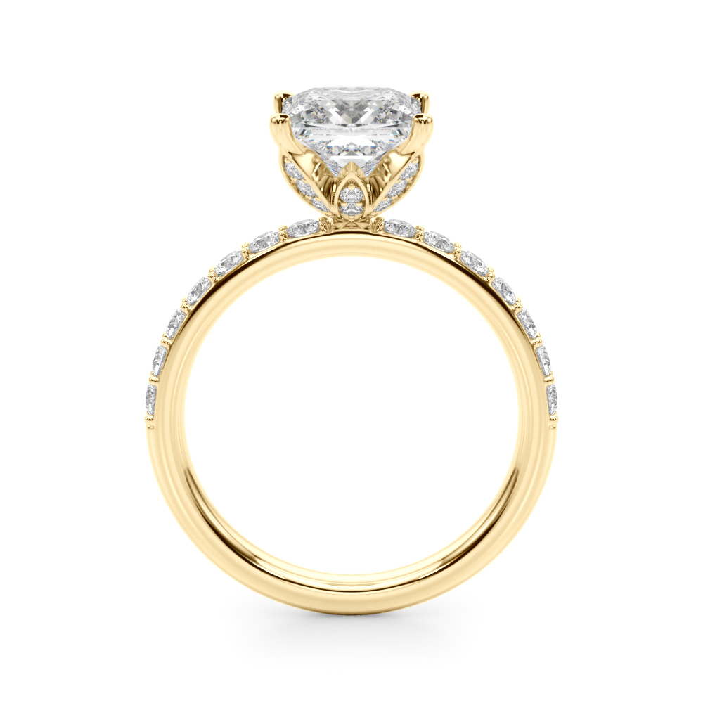 The Katherine Hidden Halo Engagement Ring, side view