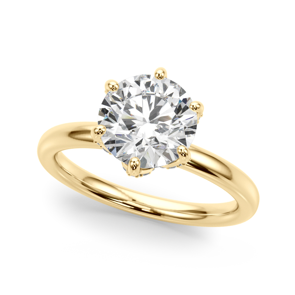 The Rachel Hidden Halo Engagement Ring, front view