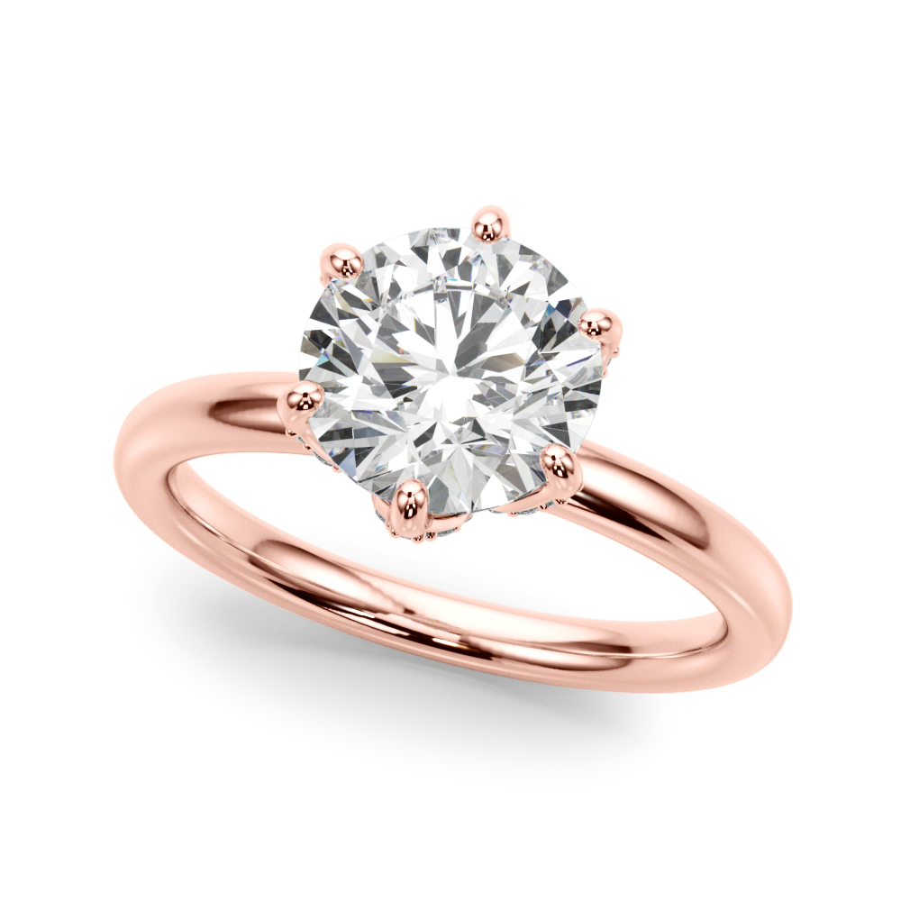 The Rachel Hidden Halo Engagement Ring, front view