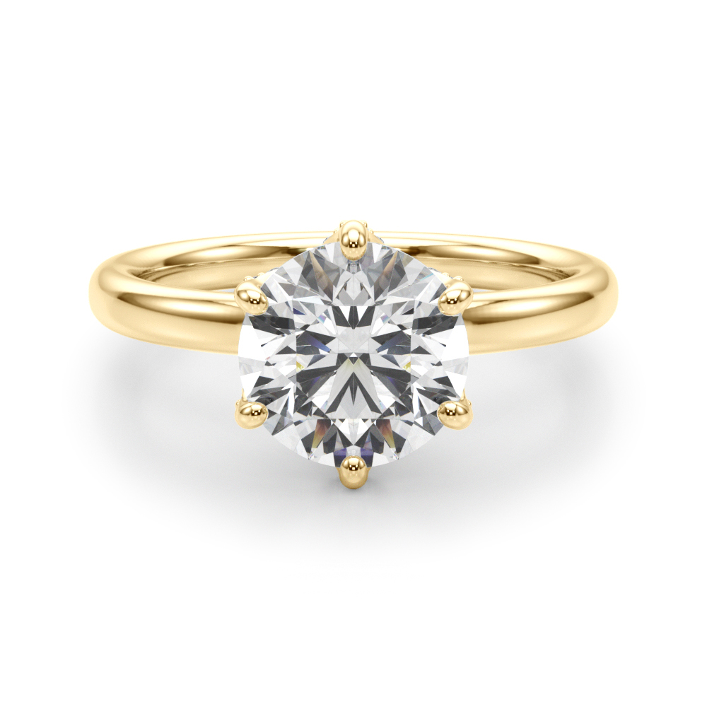 The Rachel Hidden Halo Engagement Ring, angled view