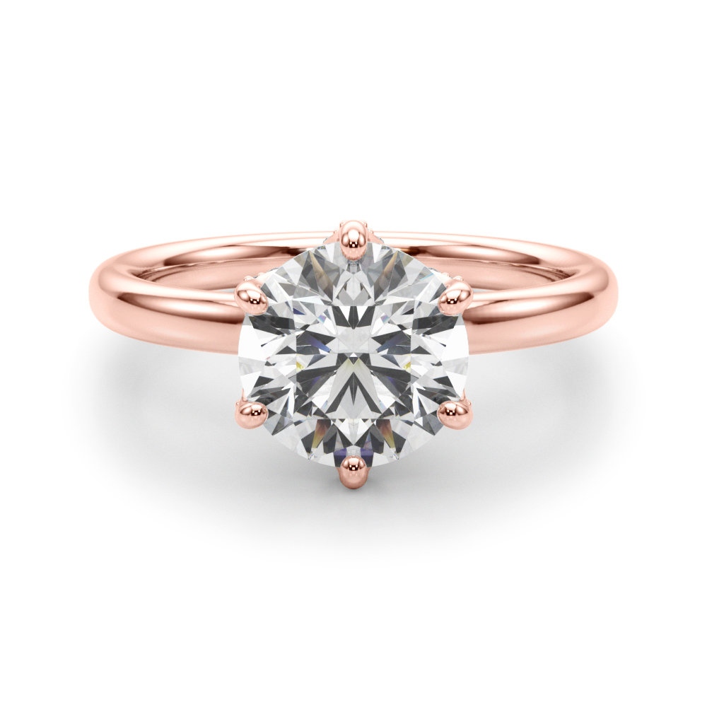 The Rachel Hidden Halo Engagement Ring, angled view