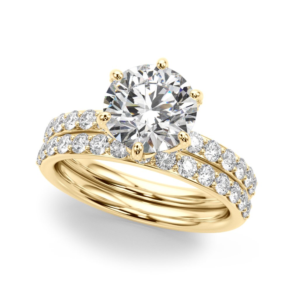 The Yvette Hidden Halo Engagement Ring, set view