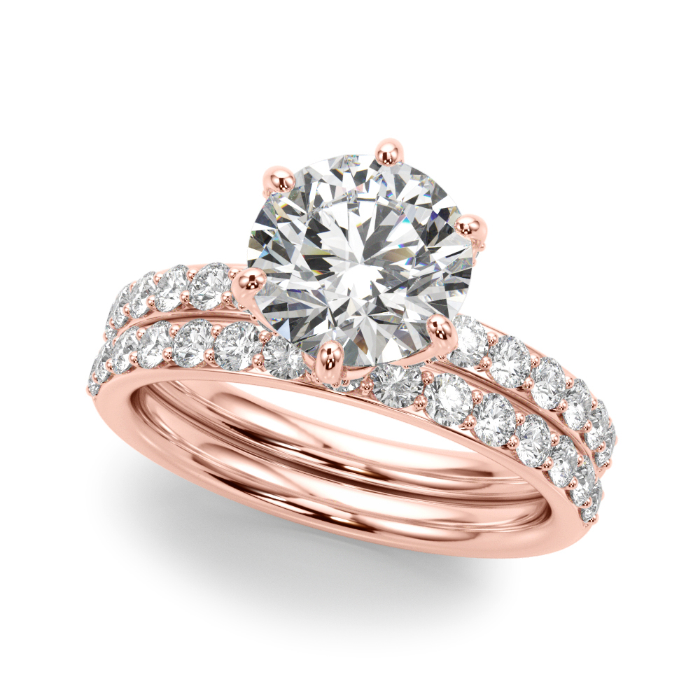 The Yvette Hidden Halo Engagement Ring, set view
