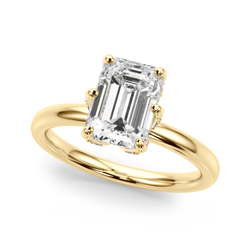 The Valentina Hidden Halo Engagement Ring, front view