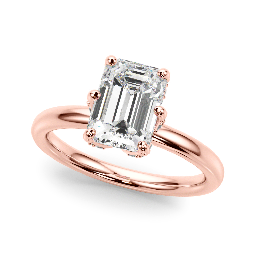 The Valentina Hidden Halo Engagement Ring, front view