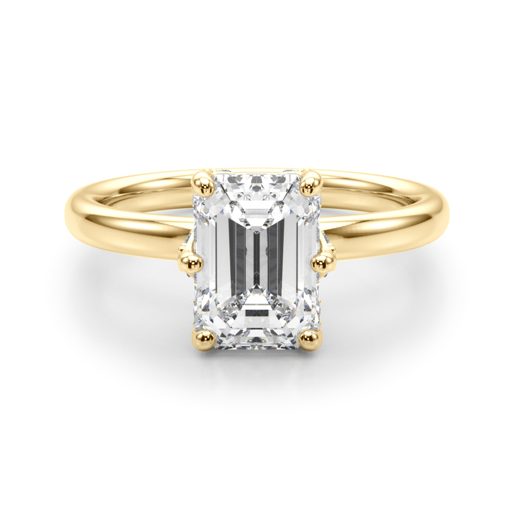 The Valentina Hidden Halo Engagement Ring, angled view