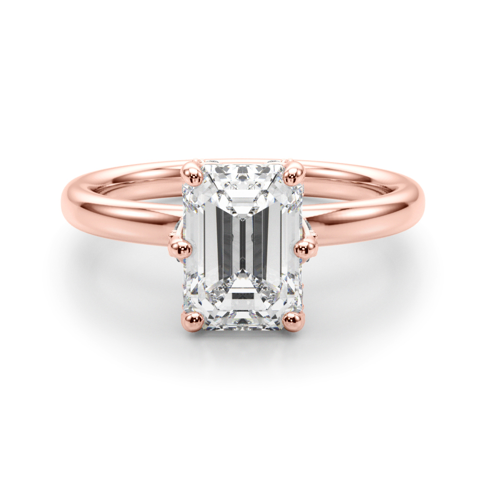 The Valentina Hidden Halo Engagement Ring, angled view