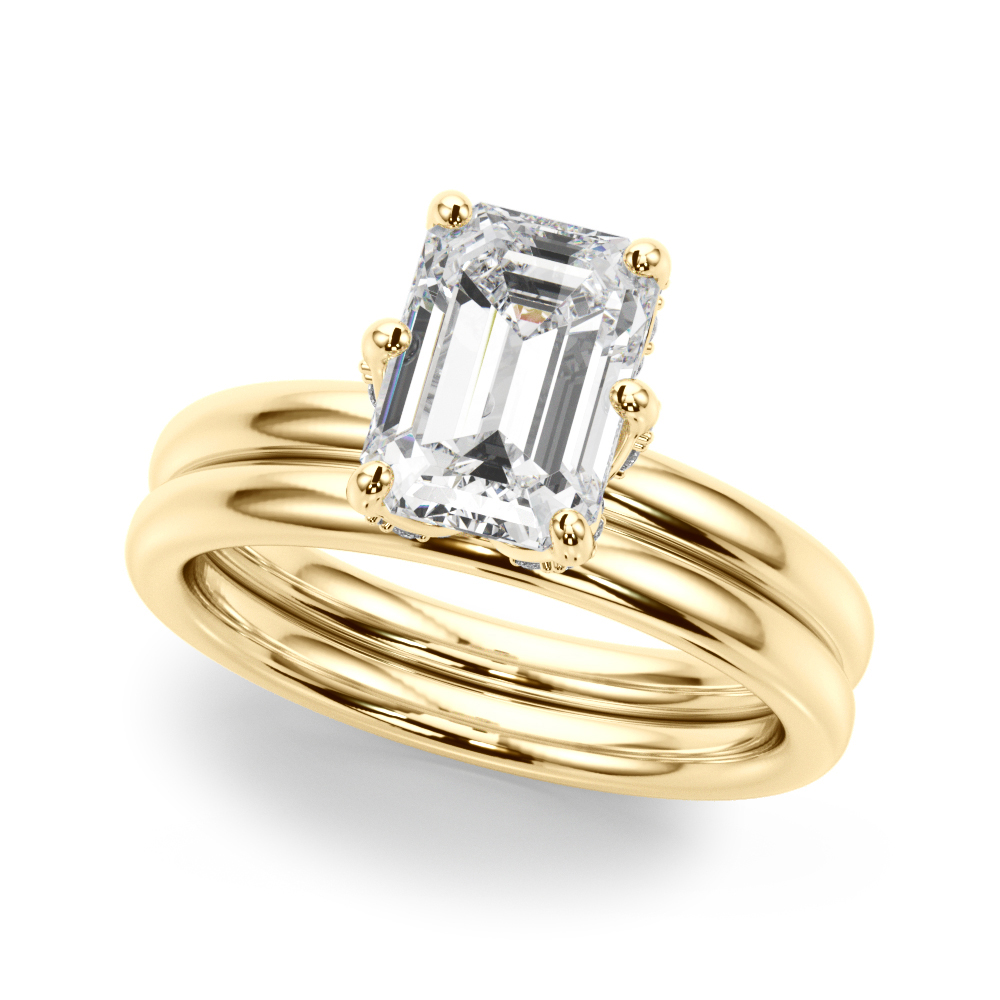 The Valentina Hidden Halo Engagement Ring, set view