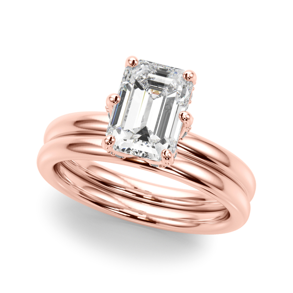 The Valentina Hidden Halo Engagement Ring, set view