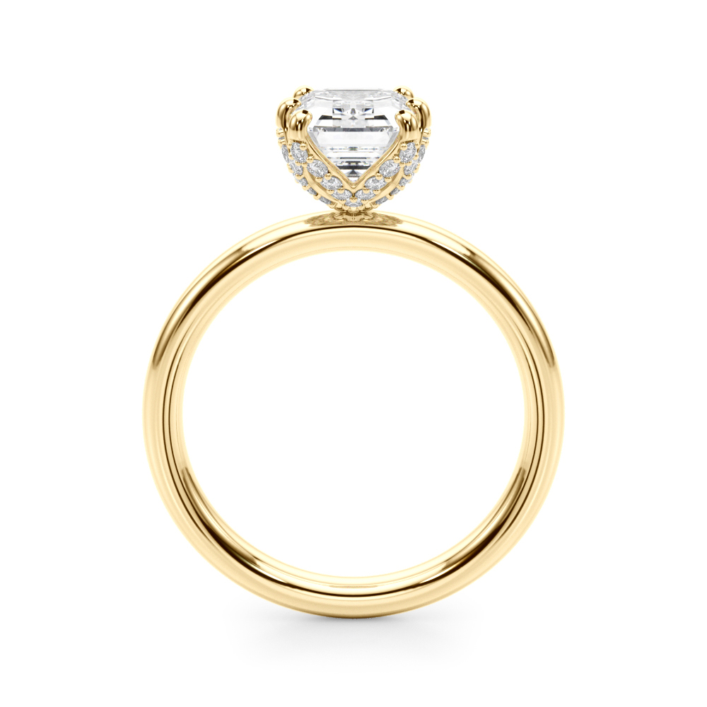 The Valentina Hidden Halo Engagement Ring, side view