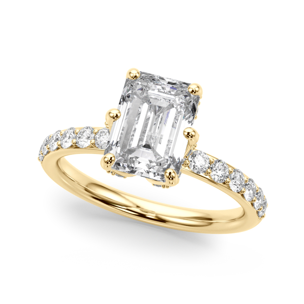 The Serena Hidden Halo Engagement Ring, front view
