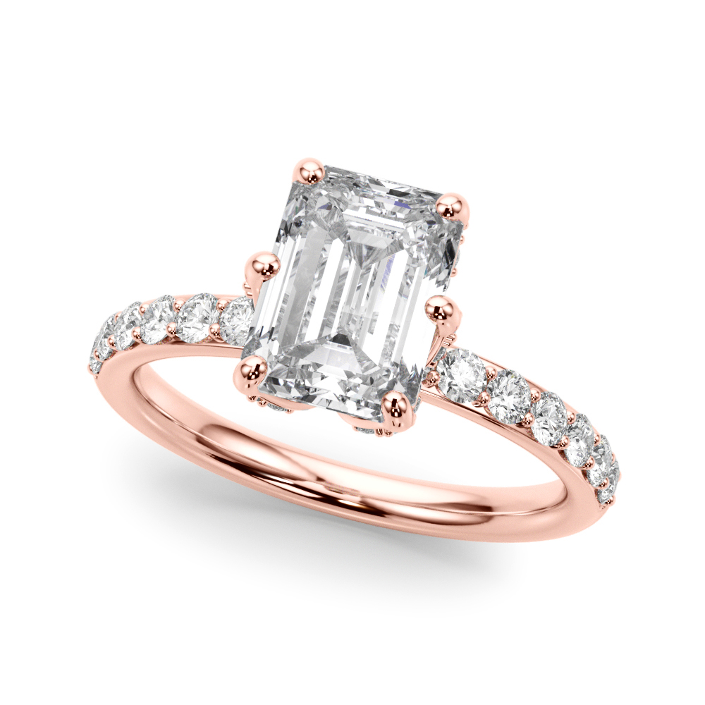 The Serena Hidden Halo Engagement Ring, front view