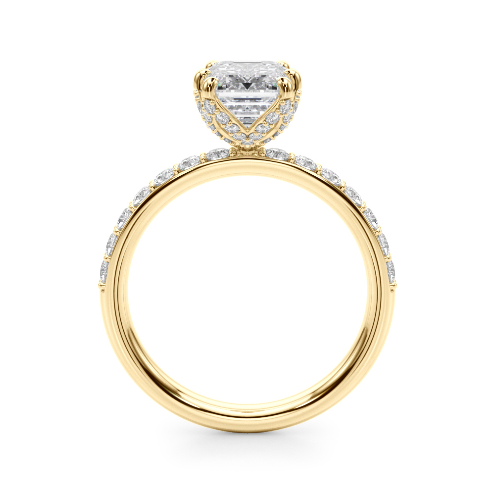 The Serena Hidden Halo Engagement Ring, side view