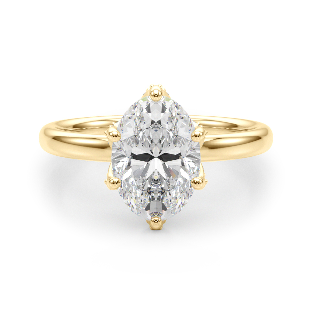 The Pippa Hidden Halo Engagement Ring, angled view