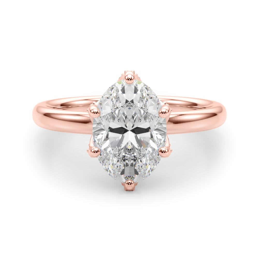 The Pippa Hidden Halo Engagement Ring, angled view