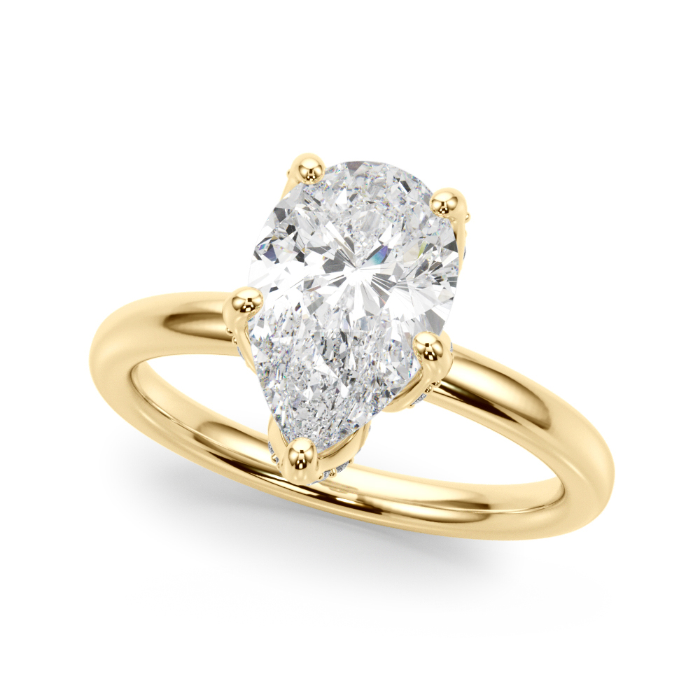The Lillian Hidden Halo Engagement Ring, front view