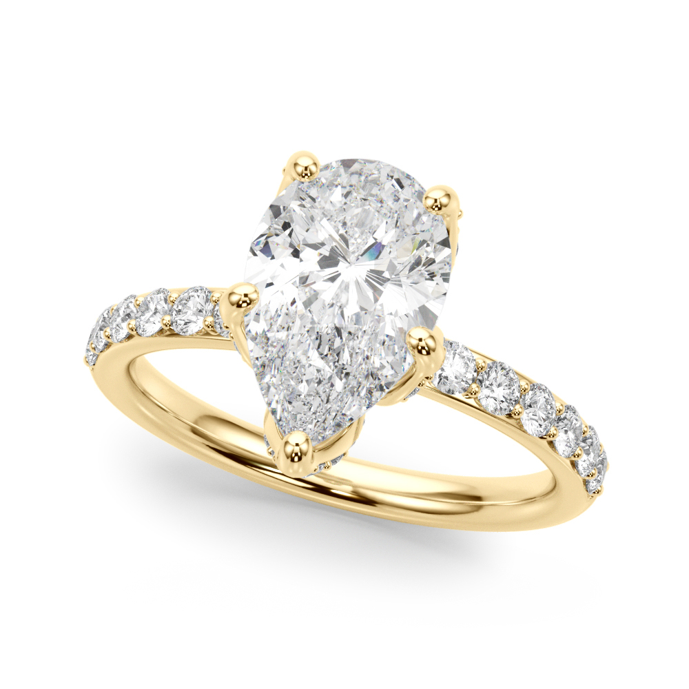 The Veronica Hidden Halo Engagement Ring, front view