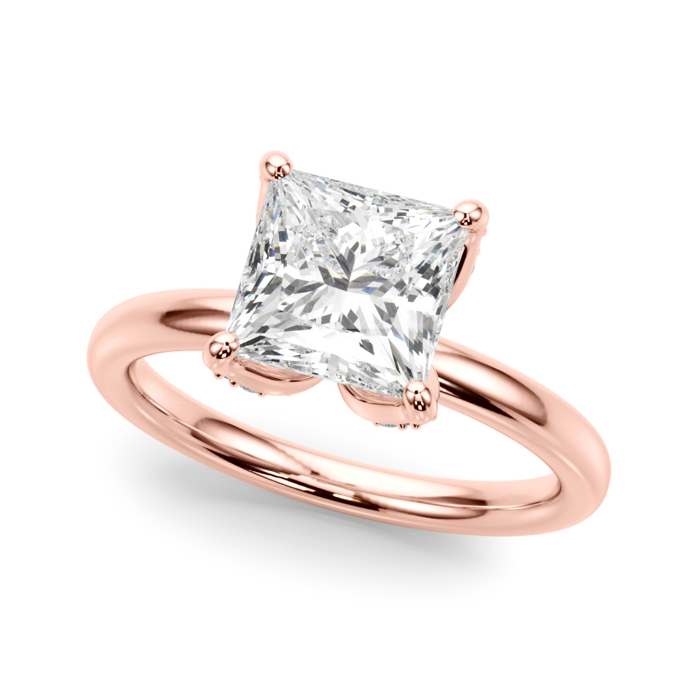 The Mirabel Hidden Halo Engagement Ring, front view