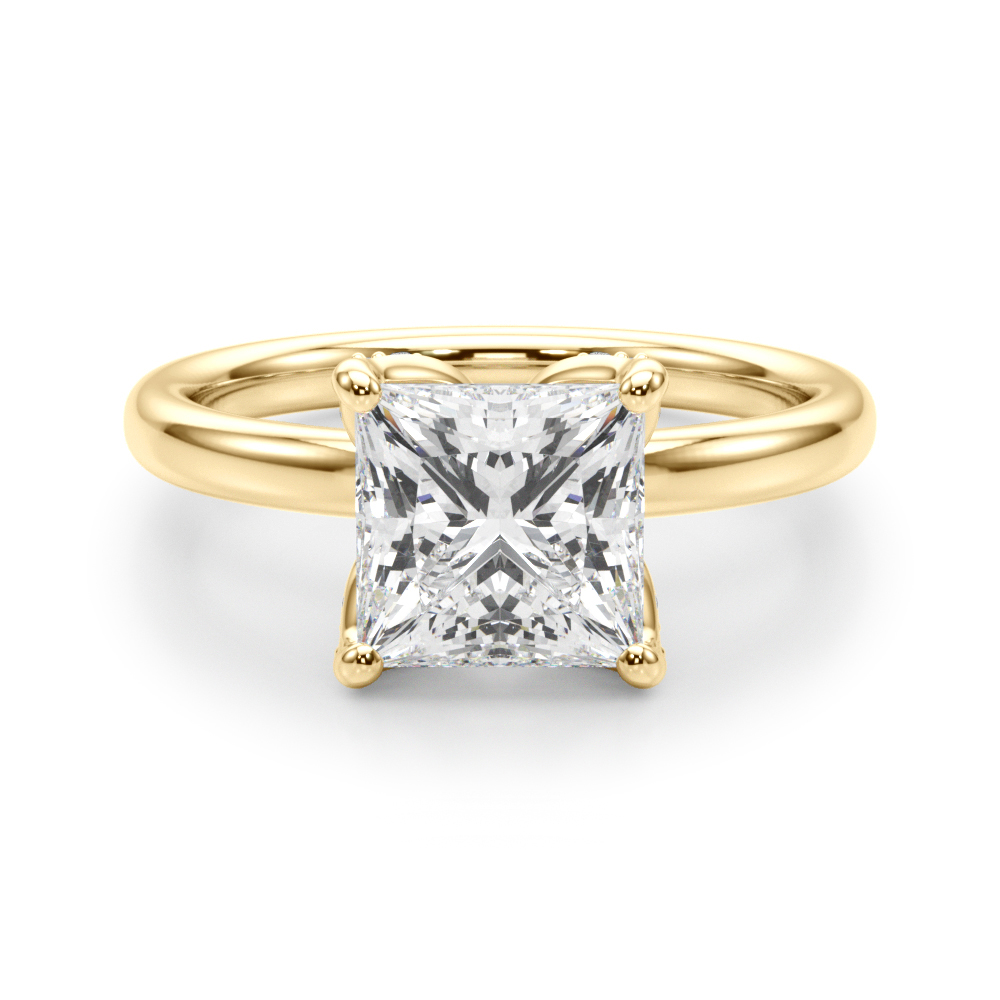 The Mirabel Hidden Halo Engagement Ring, angled view