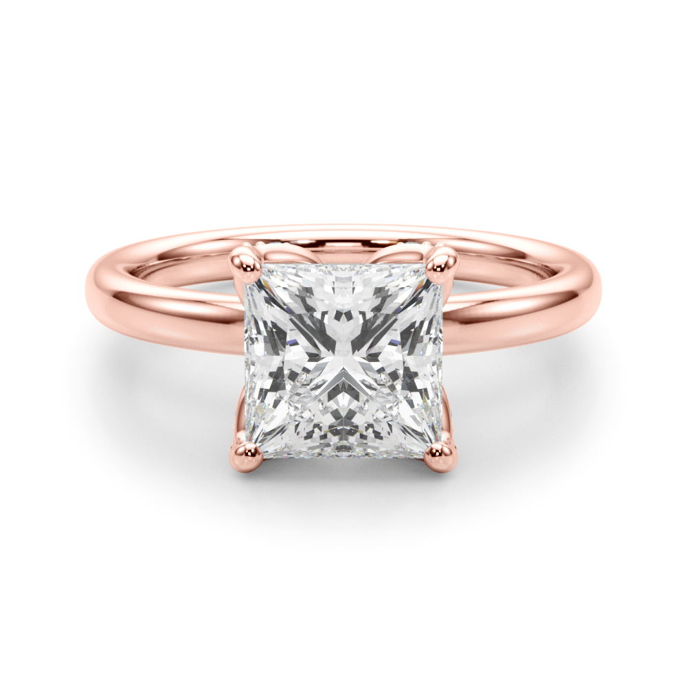The Mirabel Hidden Halo Engagement Ring, angled view