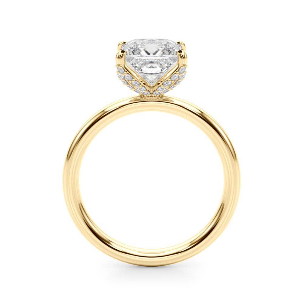 The Mirabel Hidden Halo Engagement Ring, side view