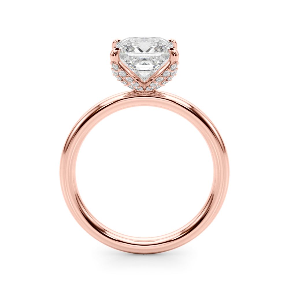 The Mirabel Hidden Halo Engagement Ring, side view