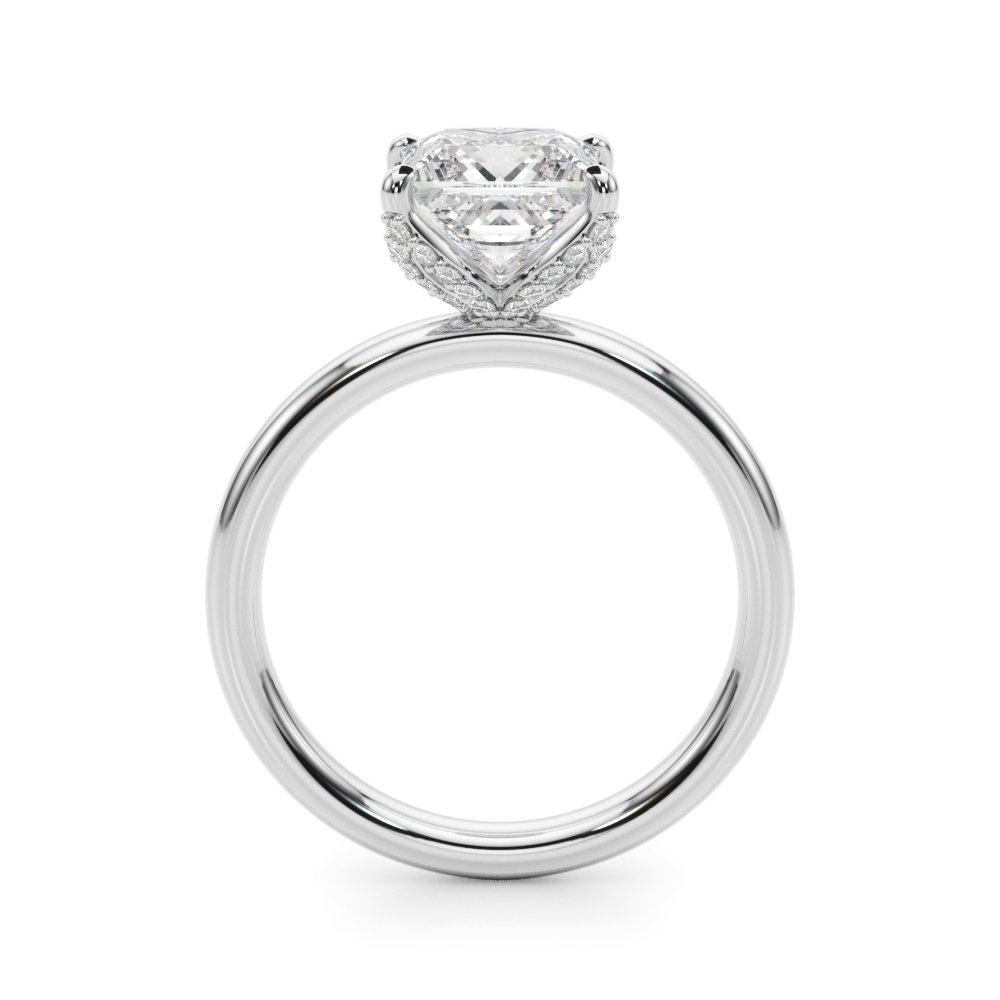 The Mirabel Hidden Halo Engagement Ring, side view