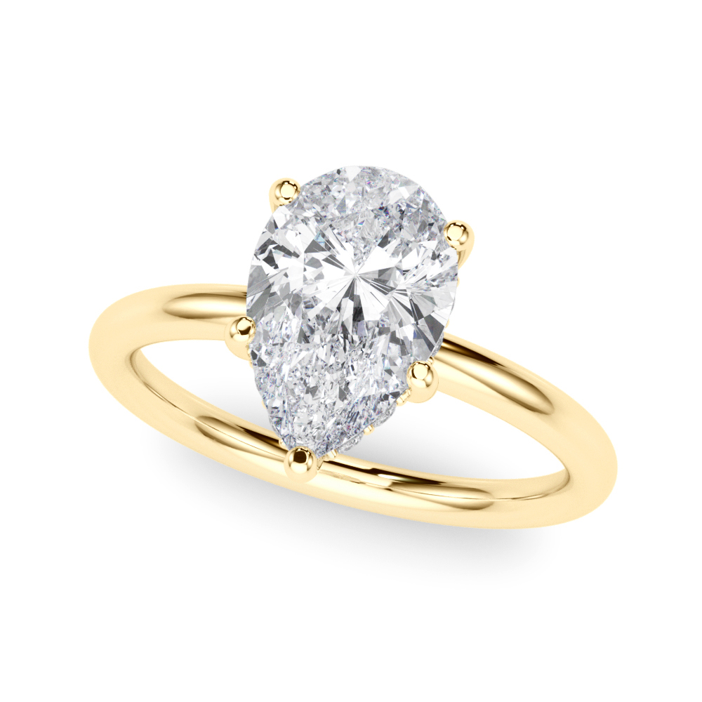The Marlowe Hidden Halo Engagement Ring, front view