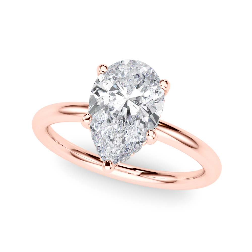 The Marlowe Hidden Halo Engagement Ring, front view