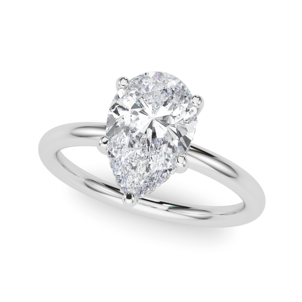 The Marlowe Hidden Halo Engagement Ring, front view