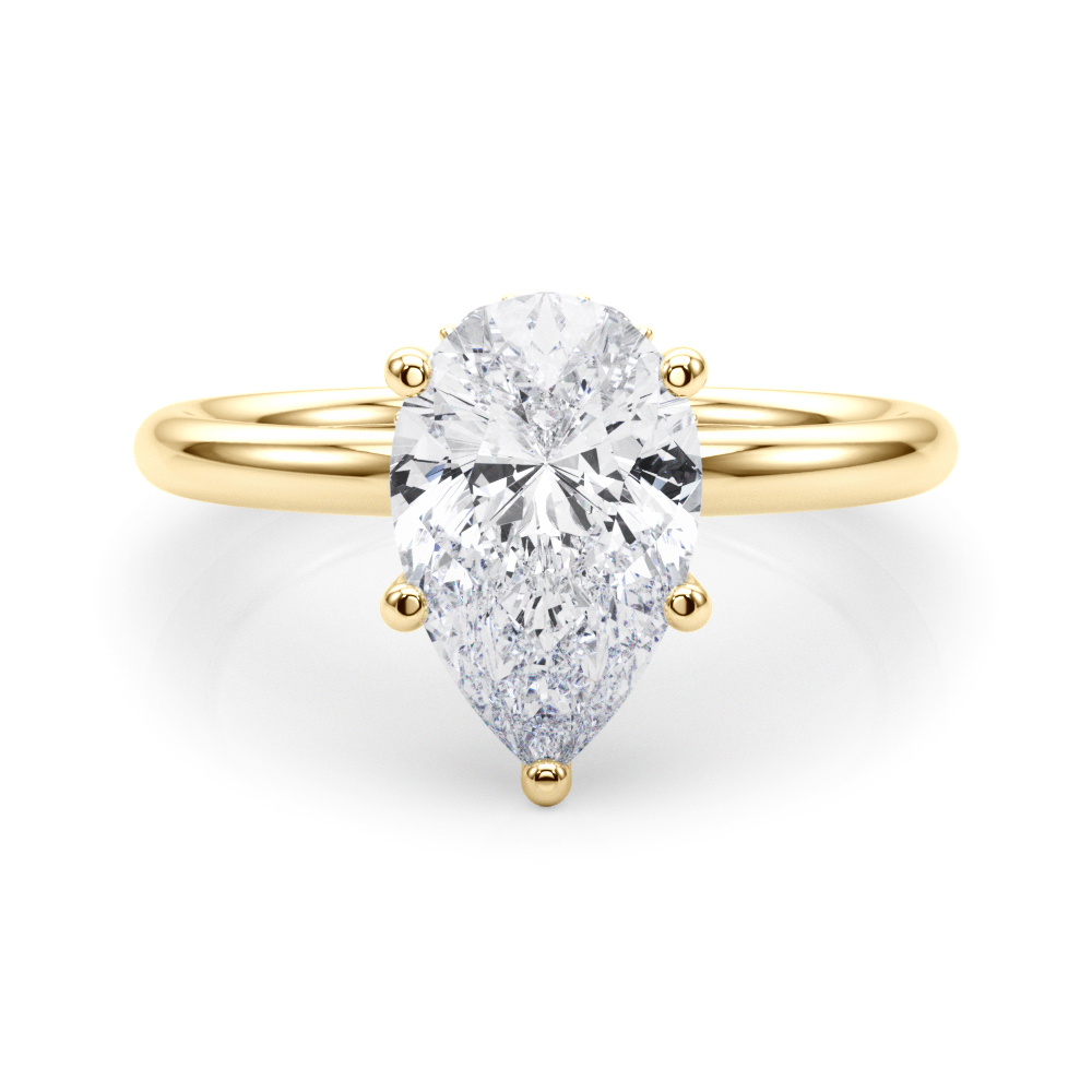 The Marlowe Hidden Halo Engagement Ring, set view