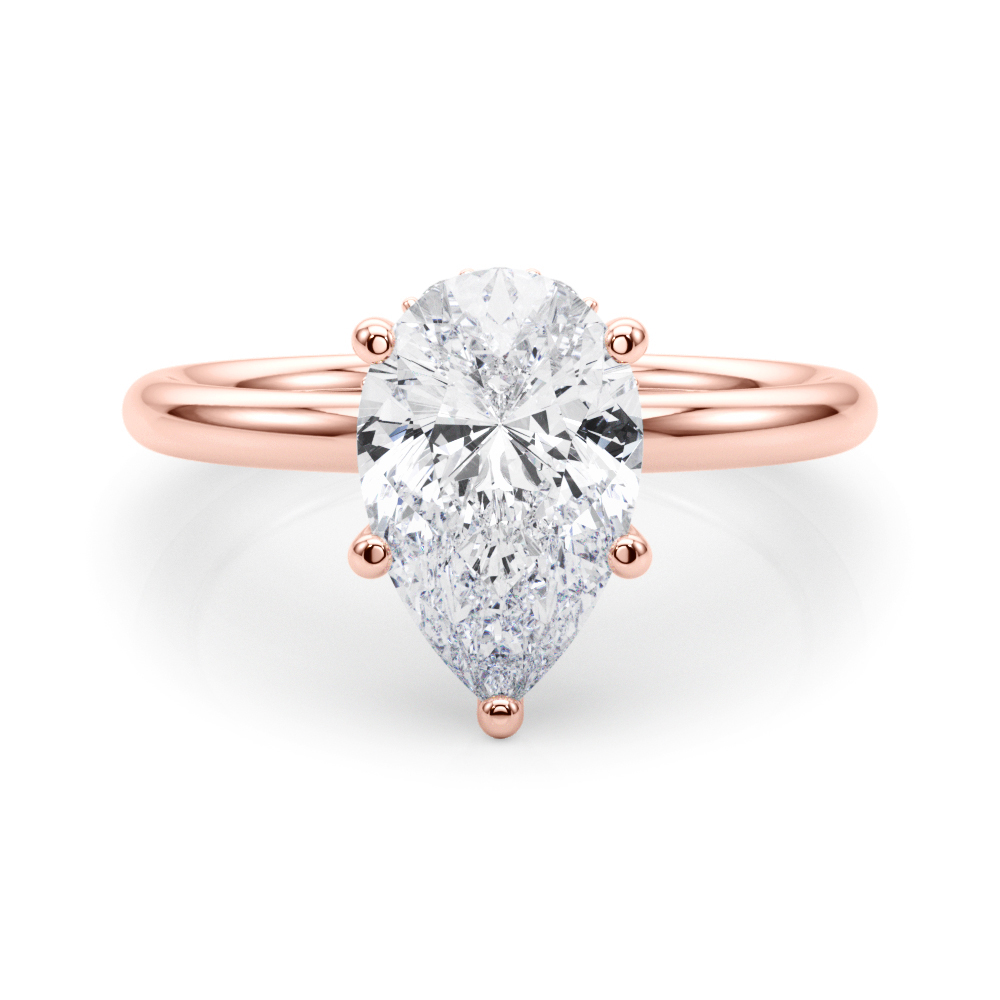 The Marlowe Hidden Halo Engagement Ring, set view