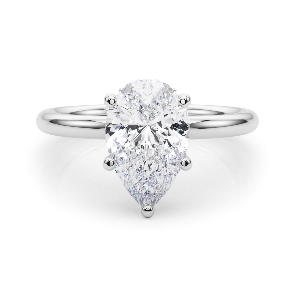 The Marlowe Hidden Halo Engagement Ring, set view