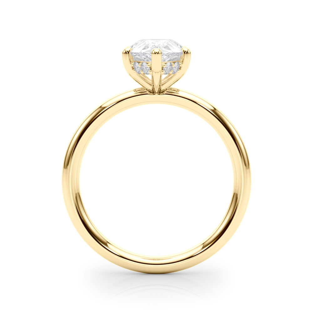 The Marlowe Hidden Halo Engagement Ring, side view