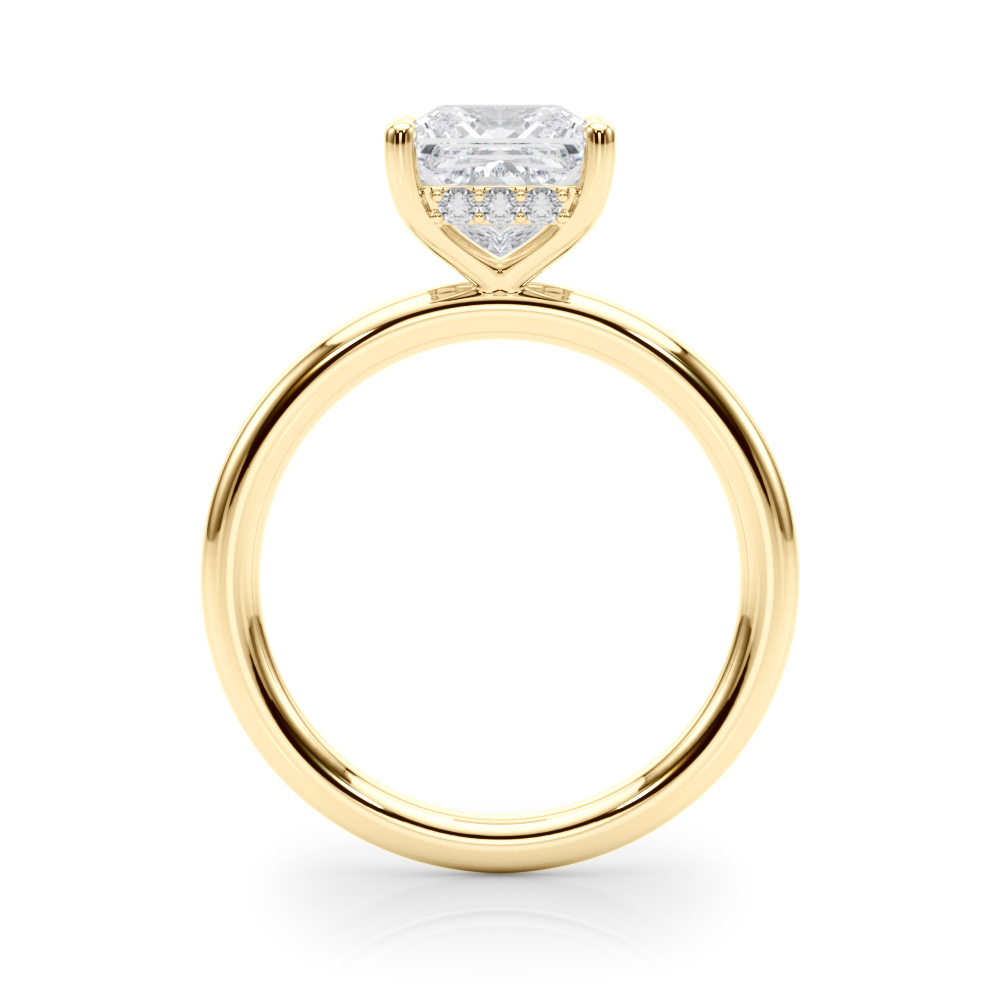 The Stella Hidden Halo Engagement Ring, side view