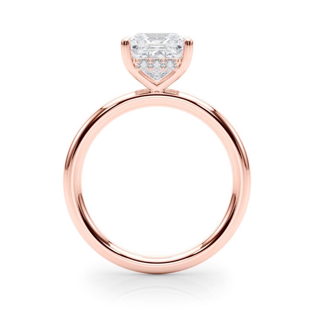 The Stella Hidden Halo Engagement Ring, side view