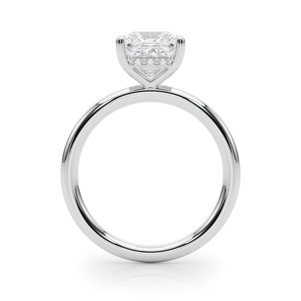 The Stella Hidden Halo Engagement Ring, side view