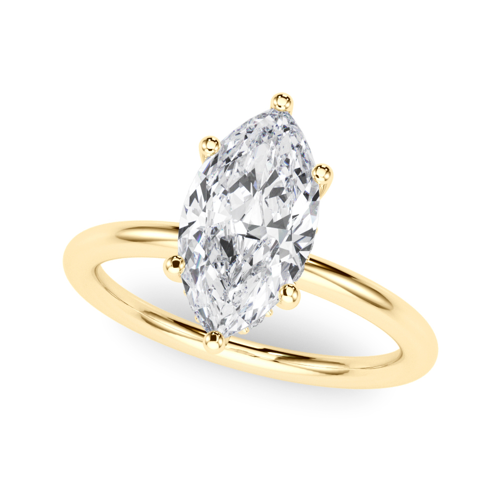 The Jacqueline Hidden Halo Engagement Ring, front view