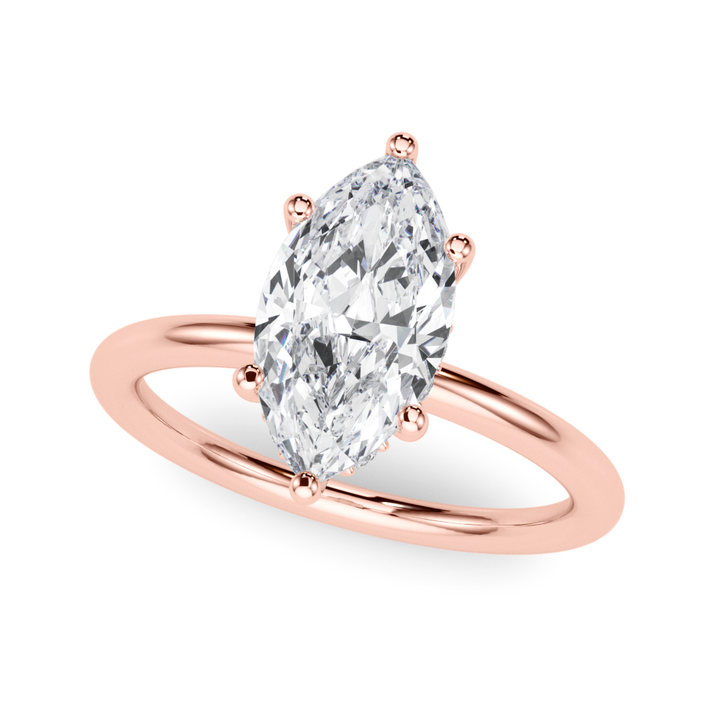 The Jacqueline Hidden Halo Engagement Ring, front view