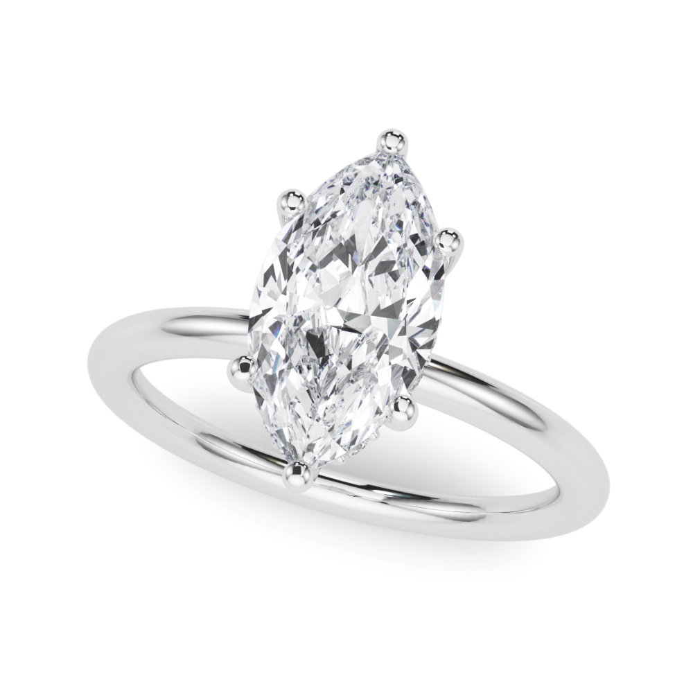The Jacqueline Hidden Halo Engagement Ring, front view