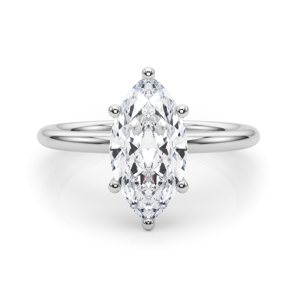 The Jacqueline Hidden Halo Engagement Ring, set view